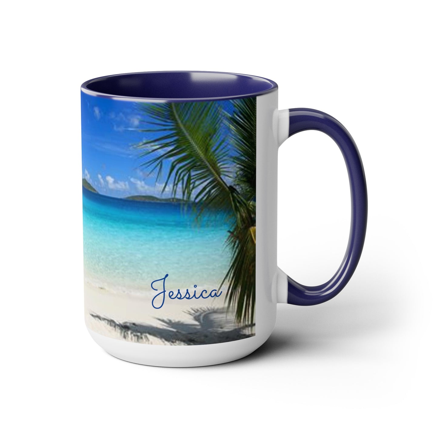 Beach Scene Custom Coffee Mug 15oz