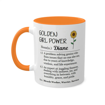 Golden Girl Power Colorful Mugs, 11oz