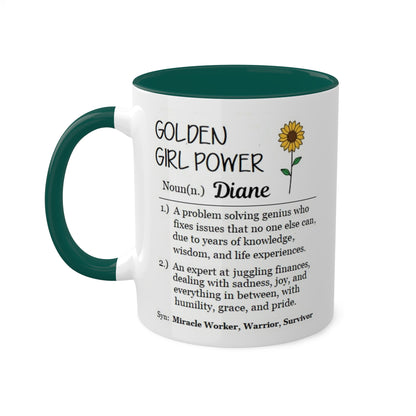 Golden Girl Power Colorful Mugs, 11oz