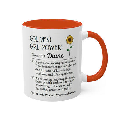 Golden Girl Power Colorful Mugs, 11oz