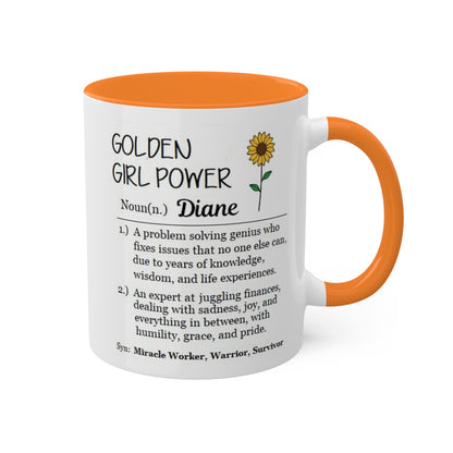 Golden Girl Power Colorful Mugs, 11oz