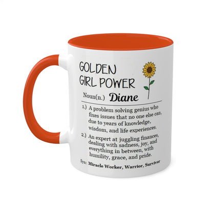 Golden Girl Power Colorful Mugs, 11oz