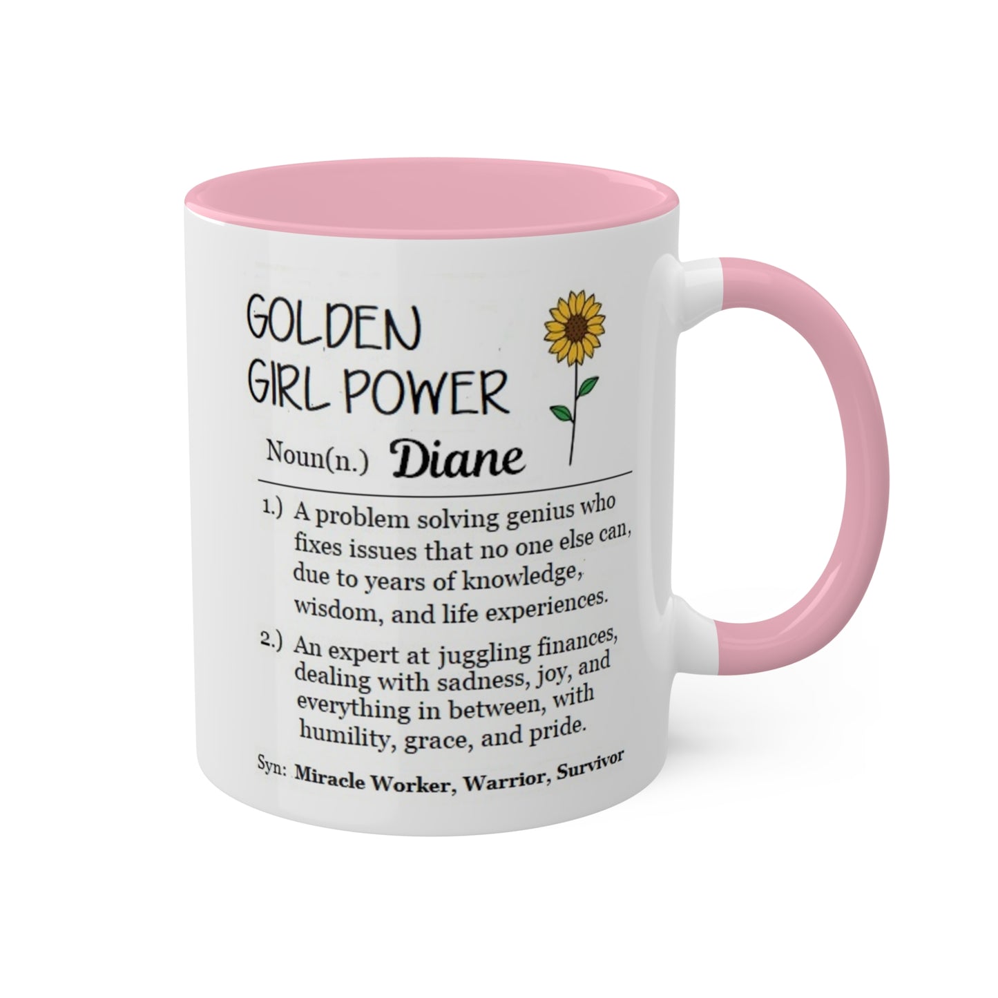 Golden Girl Power Colorful Mugs, 11oz