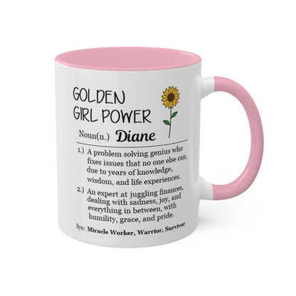 Golden Girl Power Colorful Mugs, 11oz