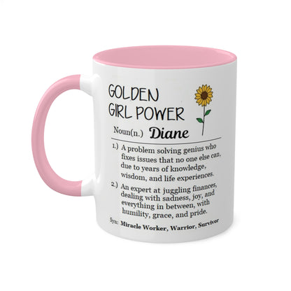 Golden Girl Power Colorful Mugs, 11oz