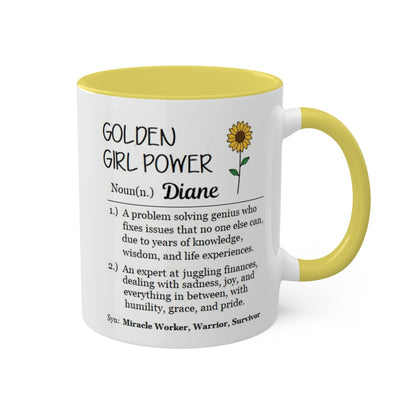 Golden Girl Power Colorful Mugs, 11oz