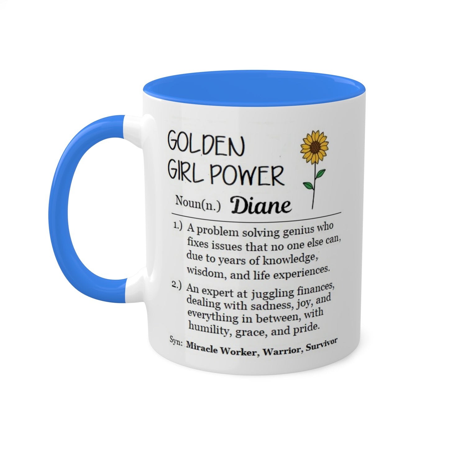 Golden Girl Power Colorful Mugs, 11oz