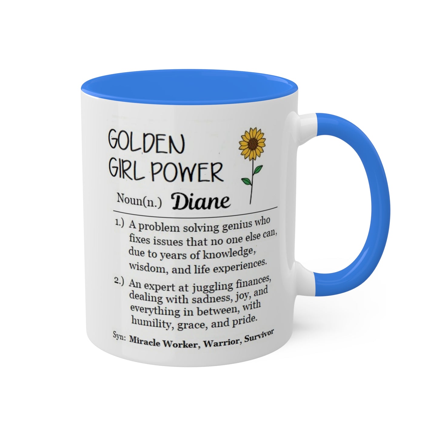 Golden Girl Power Colorful Mugs, 11oz