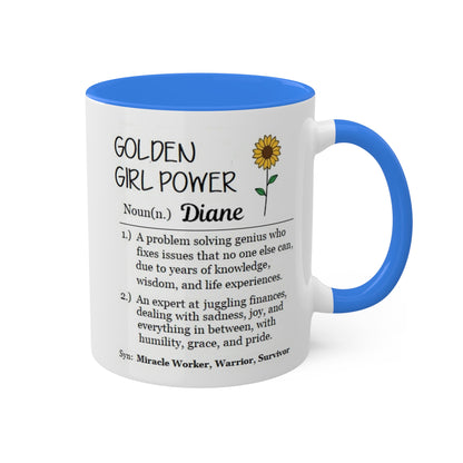 Golden Girl Power Colorful Mugs, 11oz