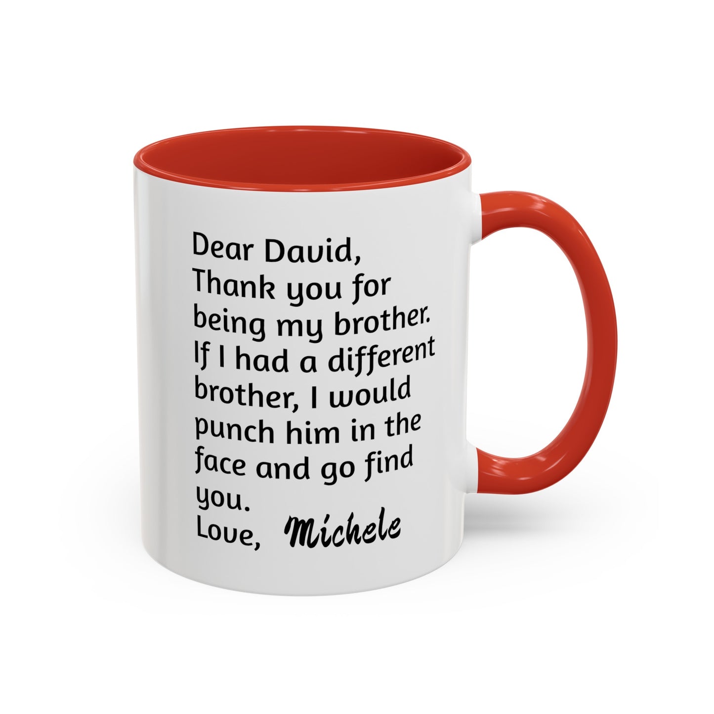 Custom Thank you for being my brother, Christmas mugs, Funny Mugs, Family Gifts