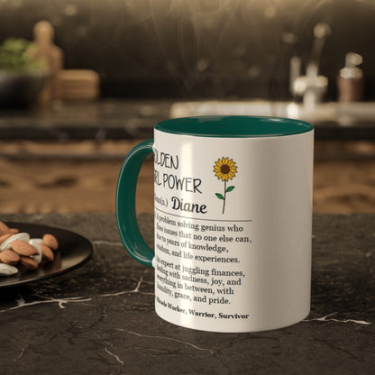 Golden Girl Power Colorful Mugs, 11oz